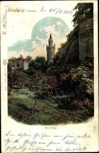 Ak Friedberg in Hessen, Burg Friedberg