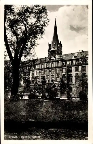 Ak Erbach im Odenwald Hessen, Schloss, Außenansicht