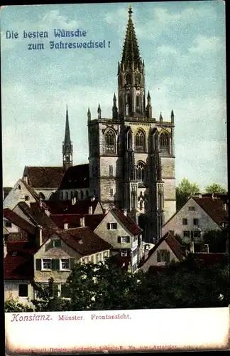 Ak Konstanz am Bodensee, Münster, Frontansicht
