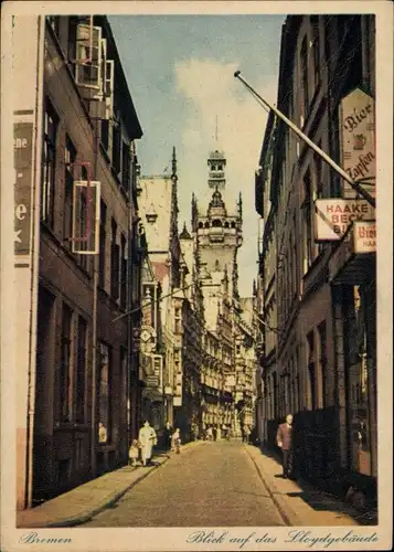 Ak Bremen, Blick auf das Lloydgebäue, Gasthaus, Haake Beck