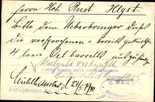 Ak Schnellputzextrakt Töff Töff, Mühlhausen Thüringen, C. Blau