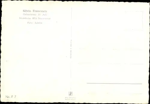 Ak Sänger Silvio Francesco, Portrait, Zigarette