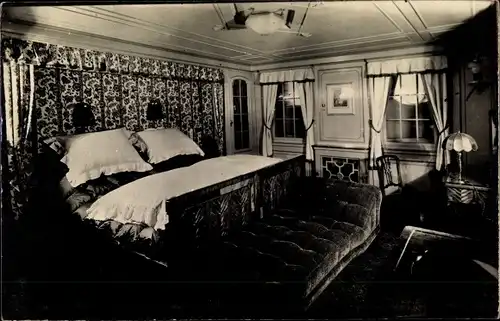 Foto Ak Dampfer New York, Hamburg Amerika Linie, Luxus Kabine