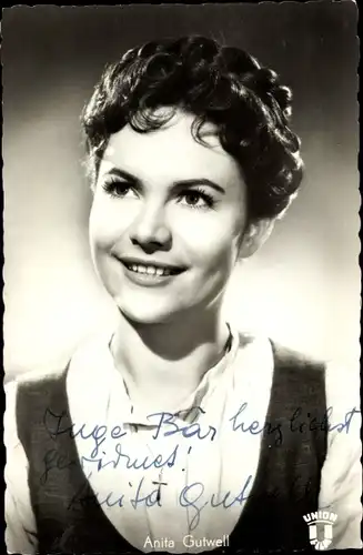 Ak Schauspielerin Anita Gutwell, Portrait, Autogramm, Die Sennerin von St. Kathrein