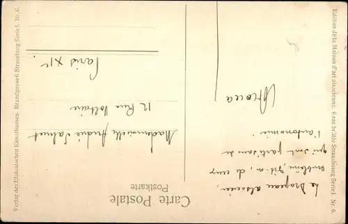 Künstler Ak Spindler, C., Le Drapeau alsacien, Elsässerin in Volkstracht mit Fahne