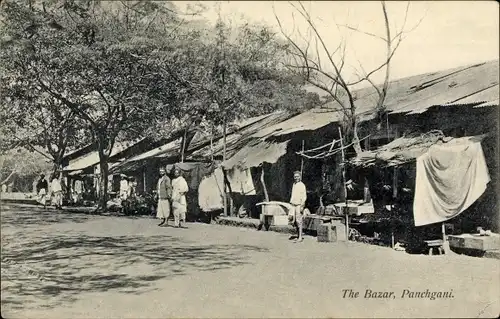 Ak Panchgani Indien, The Bazar