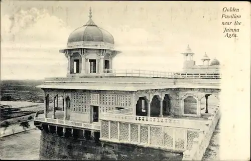 Ak Agra Indien, Golden Pavilion near the Jumna