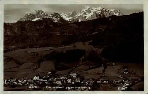 Ak Werfen in Salzburg, Ort gegen Eisriesenwelt, Panorama