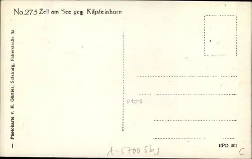 Ak Zell am See in Salzburg, Ort gegen Kitzsteinhorn