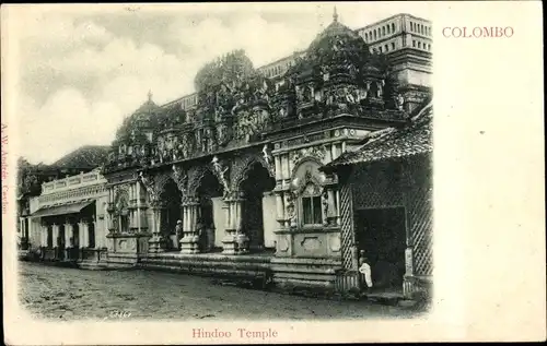 Ak Colombo Ceylon Sri Lanka, Hindoo Temple