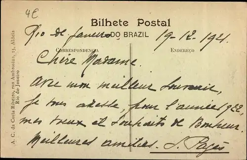 Ak Botafogo Rio de Janeiro Brasilien, Avenida Beira Mar