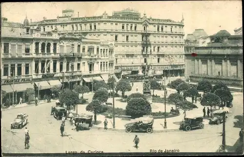 Ak Rio de Janeiro Brasilien, Largo de Carioca