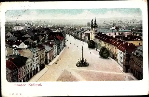 Ak Hradec Králové Königgrätz Stadt, Panorama