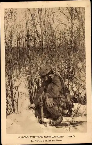Ak Missions d'Extreme Nord Canadien, Le Frere a la chasse aux lievres