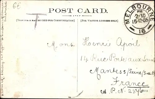 Ak Melbourne Australien, Botanical Gardens