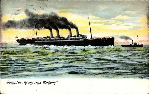 Ak Dampfer Kronprinz Wilhelm, Norddeutscher Lloyd