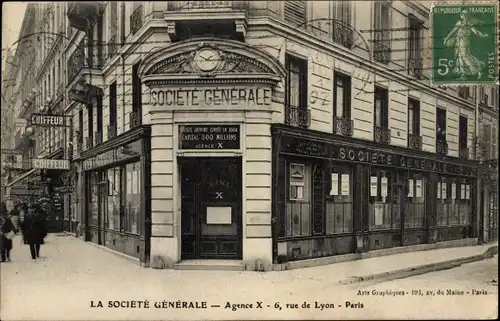 Ak Paris, Société Générale, Rue de Lyon