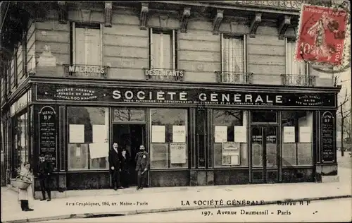 Ak Paris, Société Générale, Avenue Daumesnil