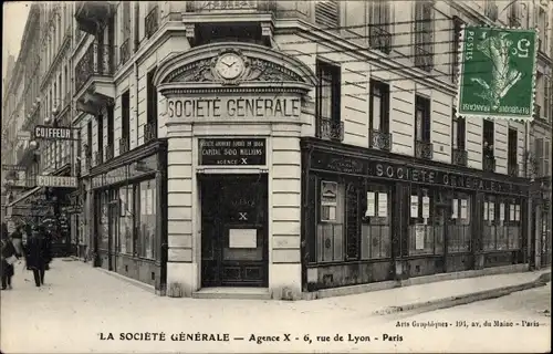 Ak Paris, Société Générale, Rue de Lyon
