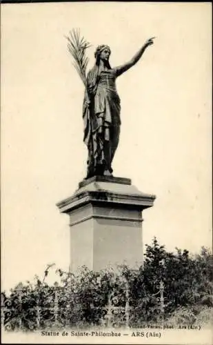 Ak Ars sur Formans Ain, Statue de Sainte Philomene