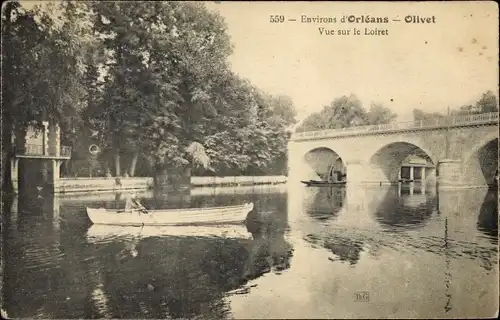 Ak Orleans Olivet Loiret, Vue sur le Loiret