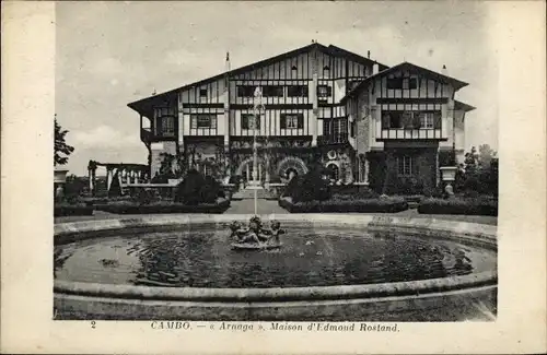 Ak Cambo les Bains Pyrenees Atlantiques, Arnaga, Maison d'Edmond Rostand