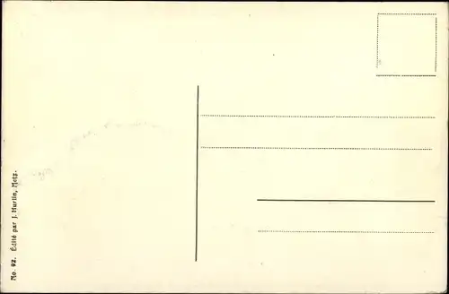 Ak Metz Moselle, Straßenpartie mit Blick auf das Deutsche Tor, Porte des Allemands