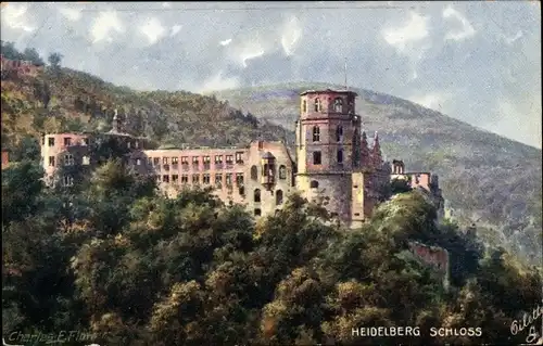 Künstler Ak Flower, Charles F., Heidelberg am Neckar, Schloss, Tuck 610