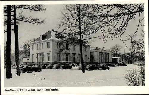 Ak Lindenthal Köln Nordrhein Westfalen, Stadtwald Restaurant, Inh. Hugo Wolf, Winter