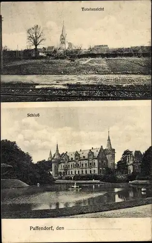 Ak Paffendorf Bergheim an der Erft, Totale, Schloss