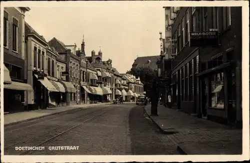 Ak Doetinchem Gelderland, Gruitstraat, Melk-Boter, Room-Eiern, Geschäfte