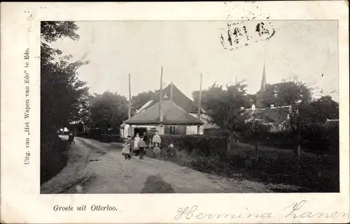 Ak Otterloo Otterlo Gelderland, Straßenpartie, Kinder