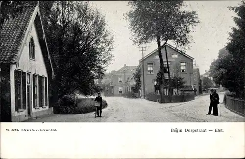 Ak Elst Gelderland Niederlande, Begin Dorpstraat