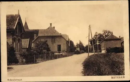 Ak Meteren Gelderland Niederlande, Schoolstraat