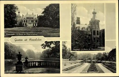 Ak Hoevelaken Gelderland Niederlande, Ingang 't Haus te Hoebelaken, Parkgezicht
