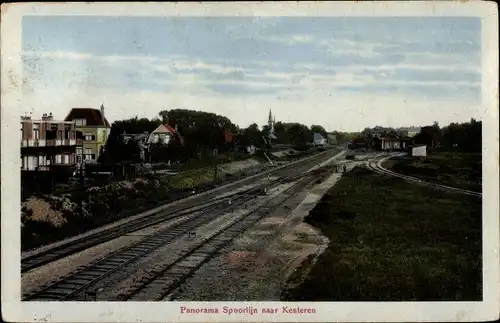 Ak Kesteren Gelderland, Panorama Spoorlijn