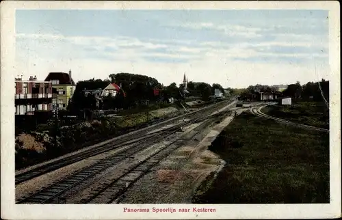 Ak Kesteren Gelderland, Panorama Spoorlijn