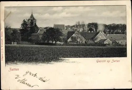 Ak Zetten Gelderland Niederlande, Ortsansicht