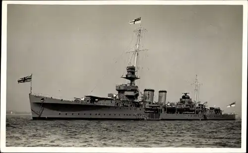 Ak Britisches Kriegsschiff, HMS Carlsisle, Leichter Kreuzer