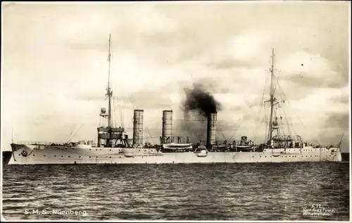 Ak Deutsches Kriegsschiff, SMS Nürnberg, Kleiner Kreuzer, Ostasiengeschwader