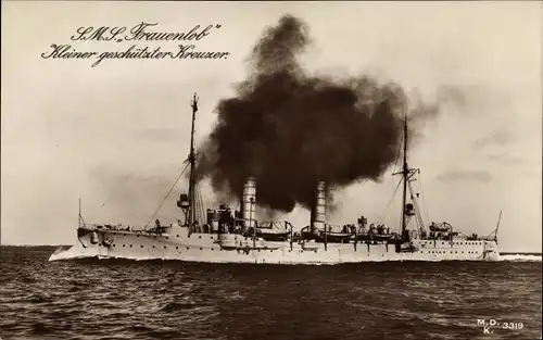 Ak Deutsches Kriegsschiff, SMS Frauenlob, Kleiner geschützter Kreuzer