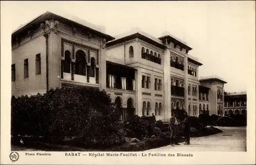 Ak Rabat Marokko, Hopital Marie Feuillet, Le Pavillon des Blesses