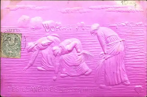 Präge Ak Les Glaneuses, Frauen auf dem Feld