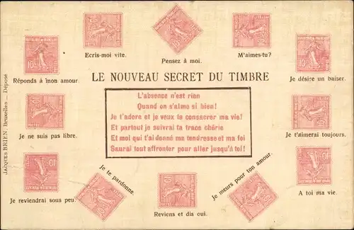 Briefmarken Ak Briefmarkensprache, Le Nouveau Secret du Timbre