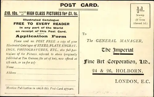 Künstler Ak Millais, John Everett, The North West Passage, Reklame, The Imperial, Fine Art Co. Ltd.