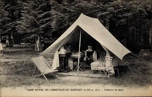 Ak Saint Pierre de Chartreuse Isere, Camp Hotel de l'Ermitage du Banchet, Campingplatz