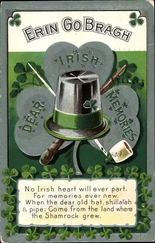 Ak Irland, Erin go Bragh, Dear Irish Memories, No Irish heart will ever part, Shamrock