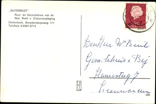 Ak Oosterbeek Renkum Gelderland, Buitenrust