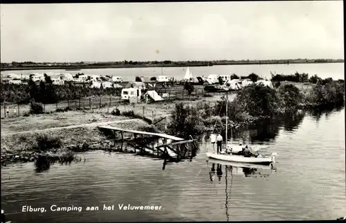 Ak Elburg Gelderland, Camping aan het Veluwemeer