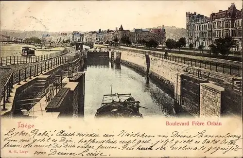 Ak Liége Lüttich, Boulevard Frere Orban